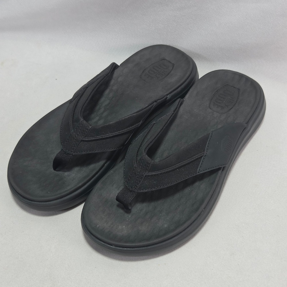 Hey Dude Finn Flip Flop Black Mens Size 10 Thong Sandals 44442-001 Lightweight